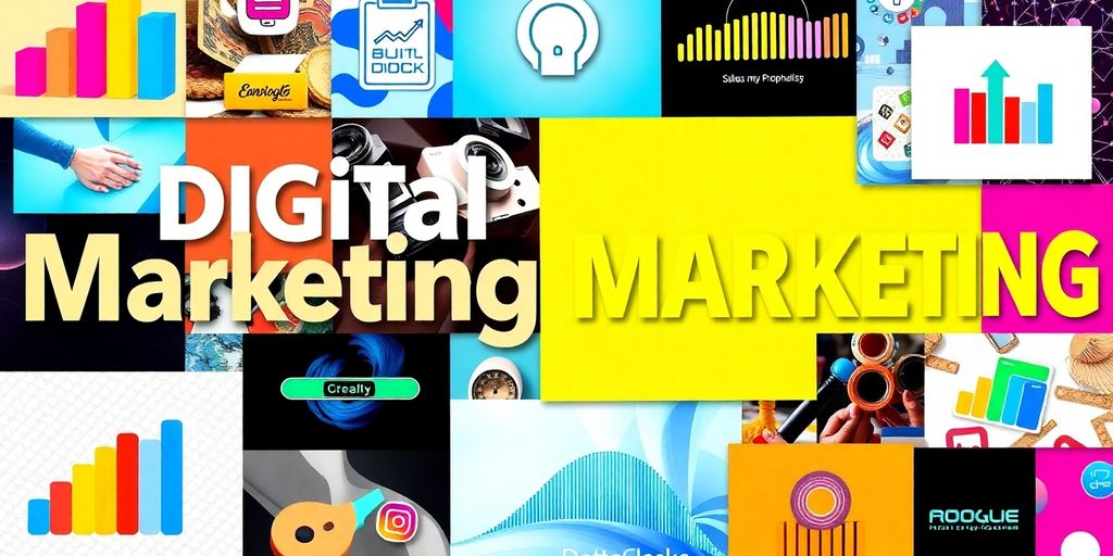 Kreative Werbemittel im digitalen Marketing.