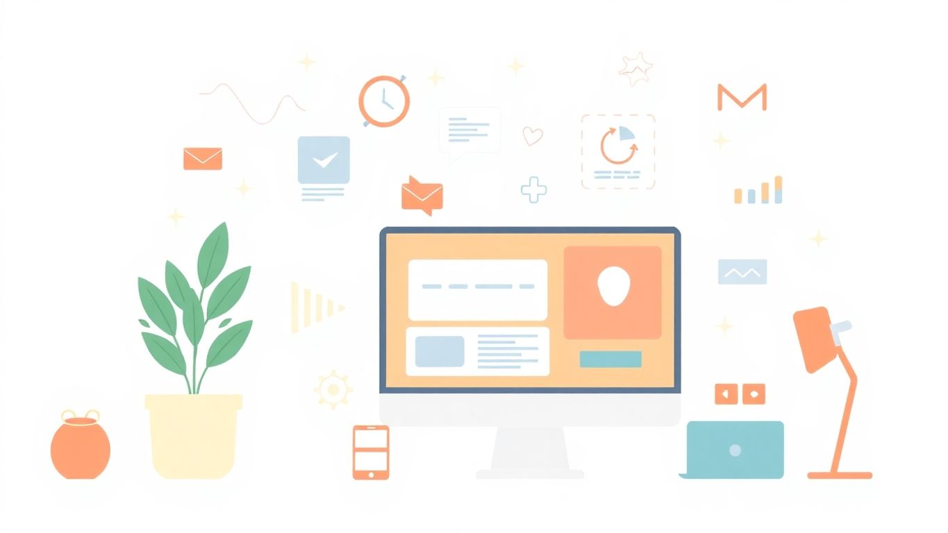 Moderne illustrasjon av tradisjonell og digital markedsføring.