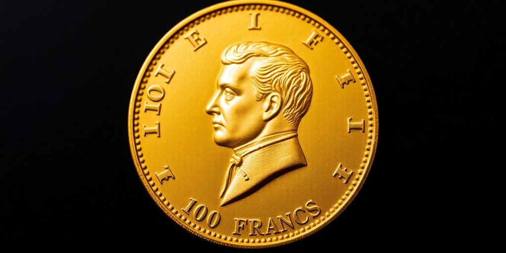 Pièce de 100 Francs Or Napoléon III Tête Nue.