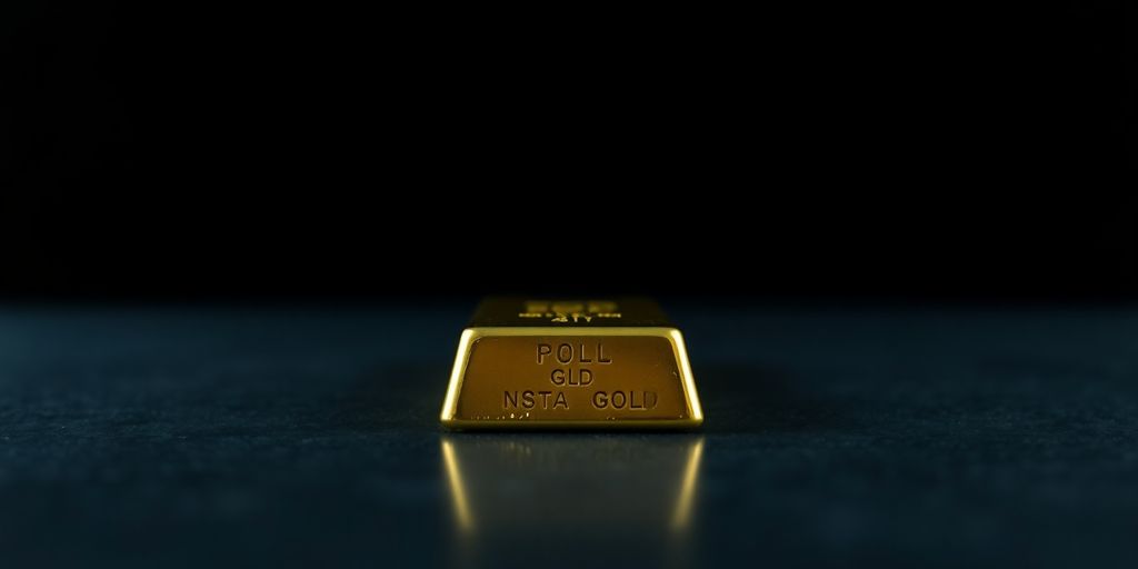 Lingot d'or sur fond sombre