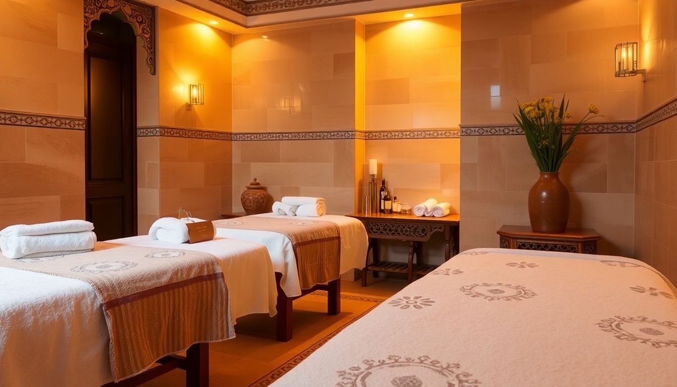 Tranquil hammam massage setting in Istanbul.