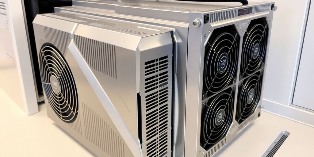 Antminer S21 XP mining hardware.