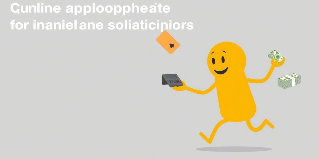 Cartoon character holding a fax machine and a payday loan.