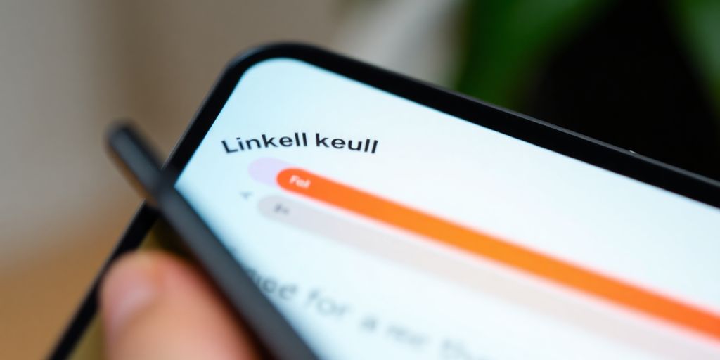 LinkedIn poll options with vibrant icons.
