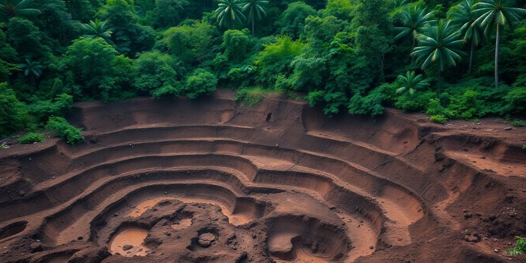 Brésil, Pérou : exploitation artisanale, paysages dévastés