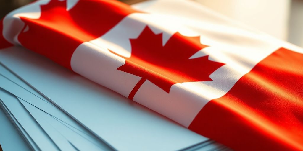 Canadian flag, maple leaf, professional documents