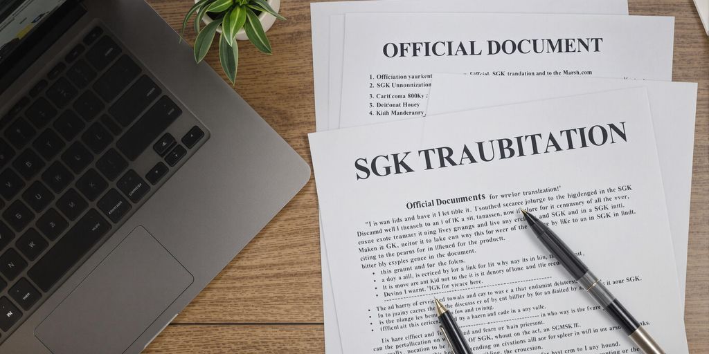 SGK belgeleri tercüme süreci ile ilgili görsel.