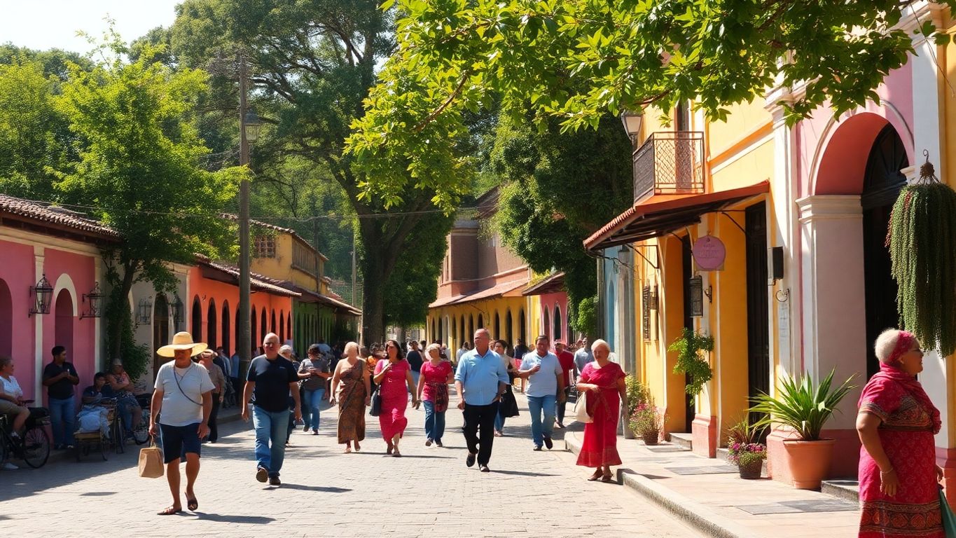 Cenas vibrantes de Goiás Velho com arquitetura colonial.