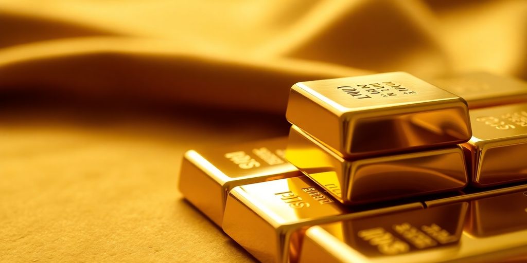 Briques d'or brillantes sur un tissu en velours.