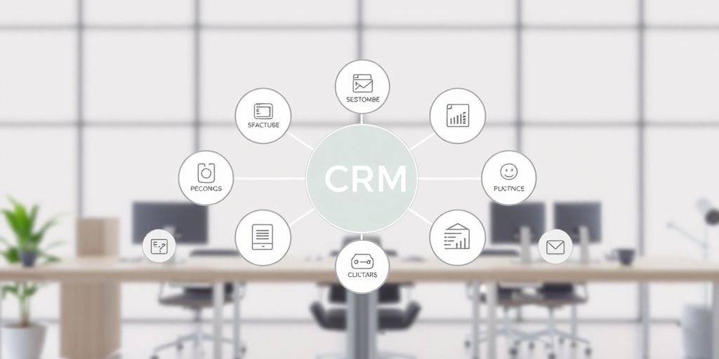 Odoo CRM rozhraní s modulárními bloky.