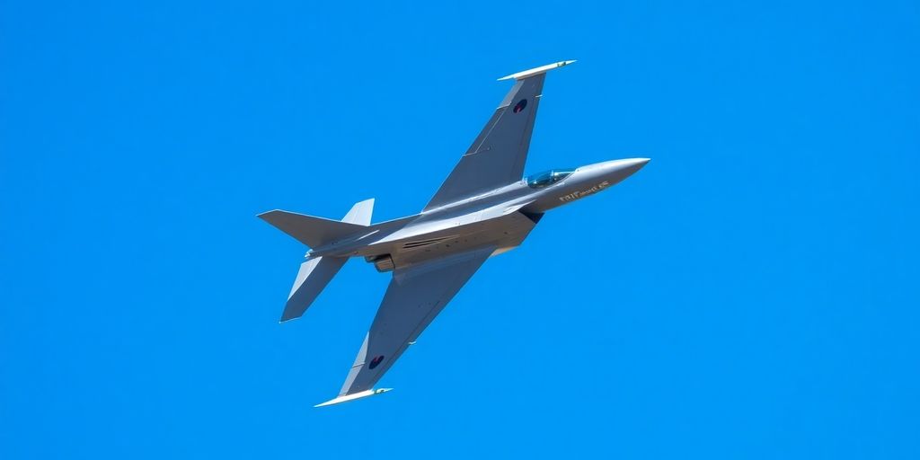 Jet performing aerial stunt against blue sky.