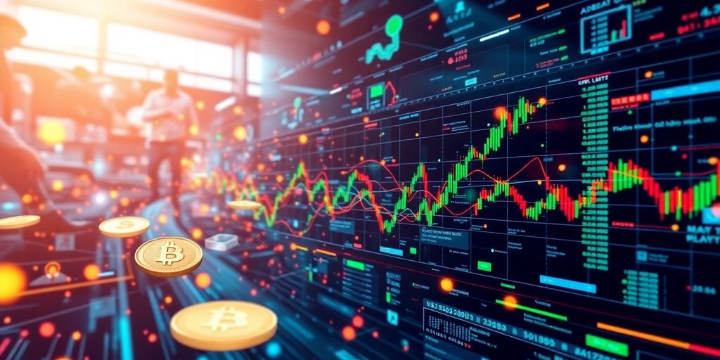 Crypto trading bot interacting with digital currency.