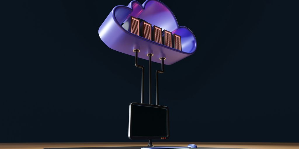 uma torre de computador com luz roxa