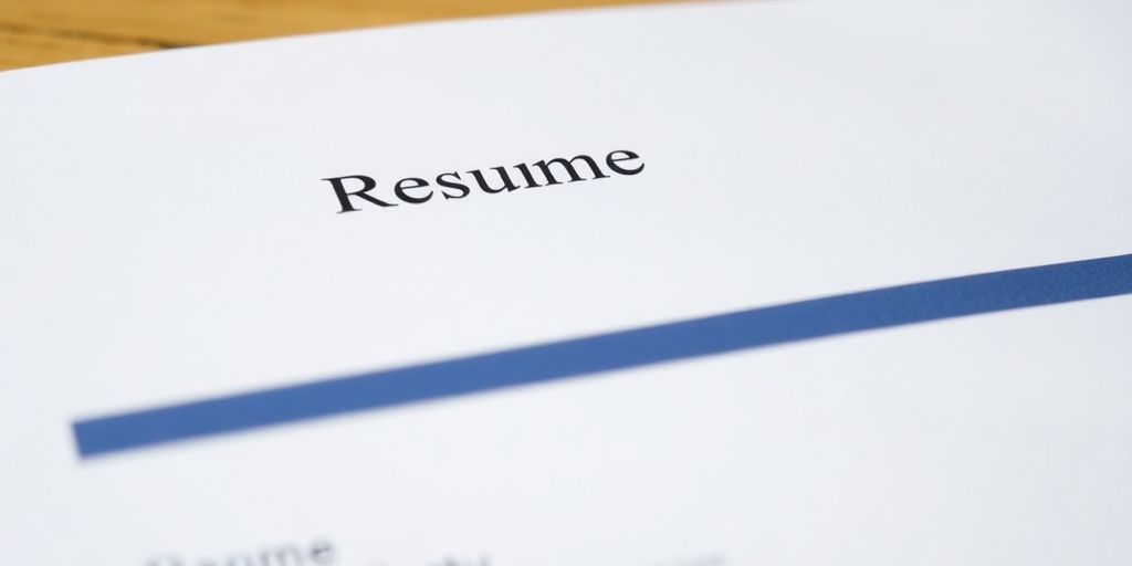 Polished resume header example, illustrative image.