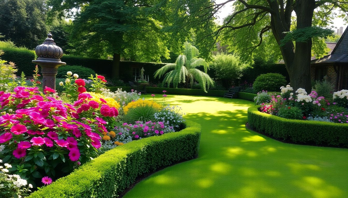 A vibrant landscaped garden in London.
