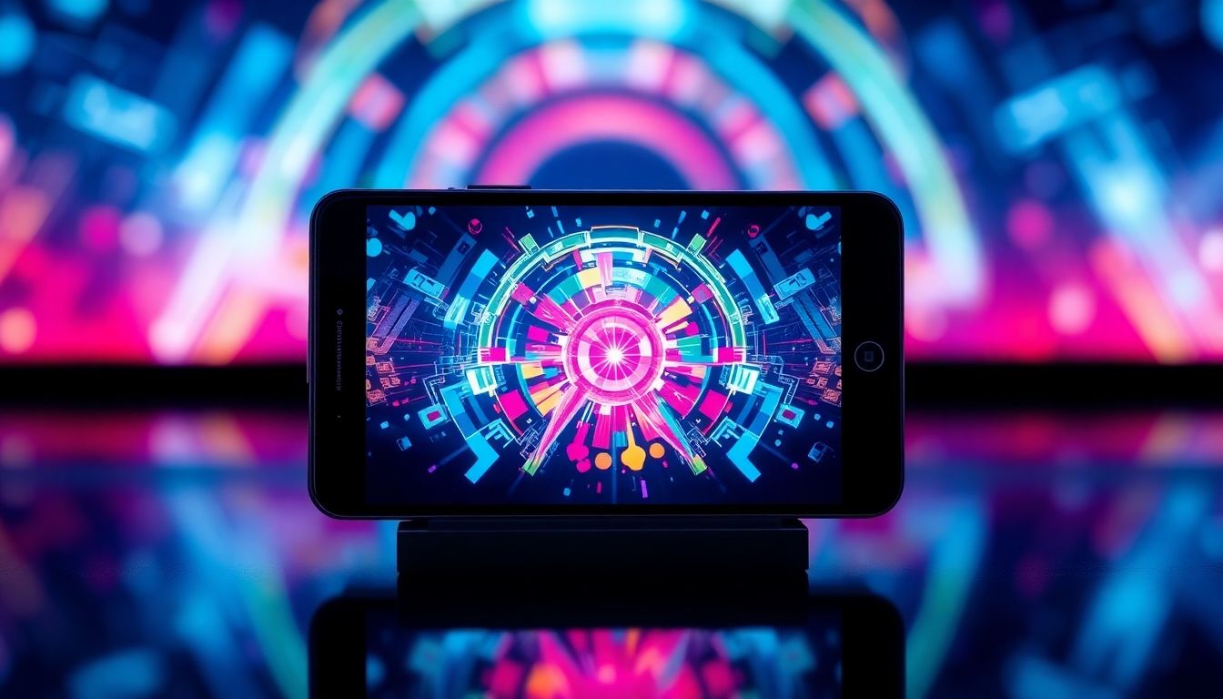 Honor smartphone with AI-generated video on its display.
