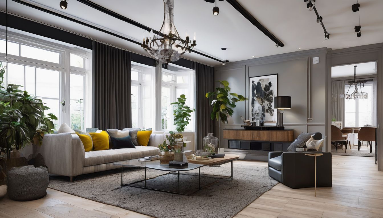 modern living room and office space refurbishment