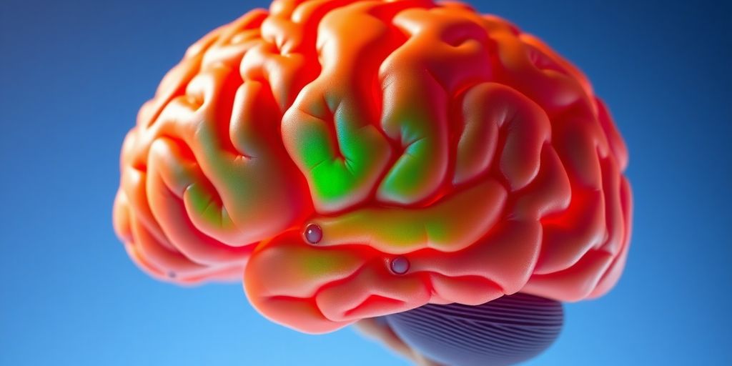 Close-up of a brain highlighting the hippocampus area.