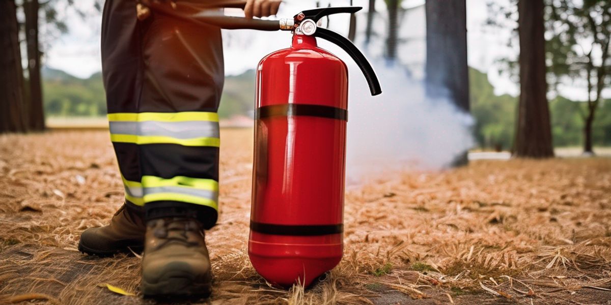 שימוש במטף כיבוי אש