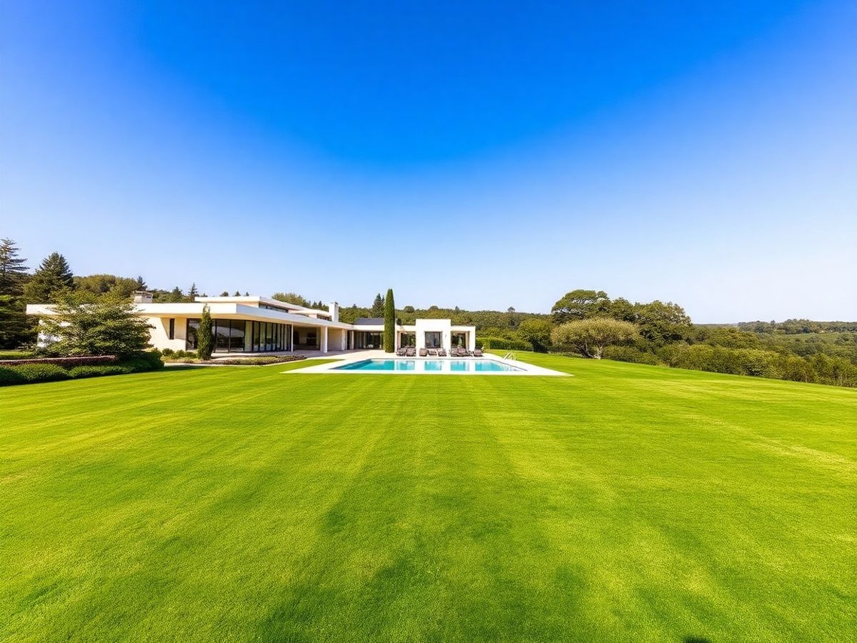 Grădini luxuriante, piscine strălucitoare, arhitectură modernă case vedete.