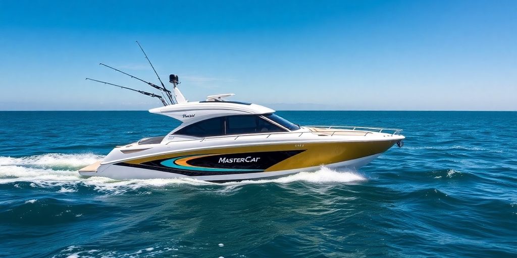 MasterCraft X24 boat on the ocean waves.