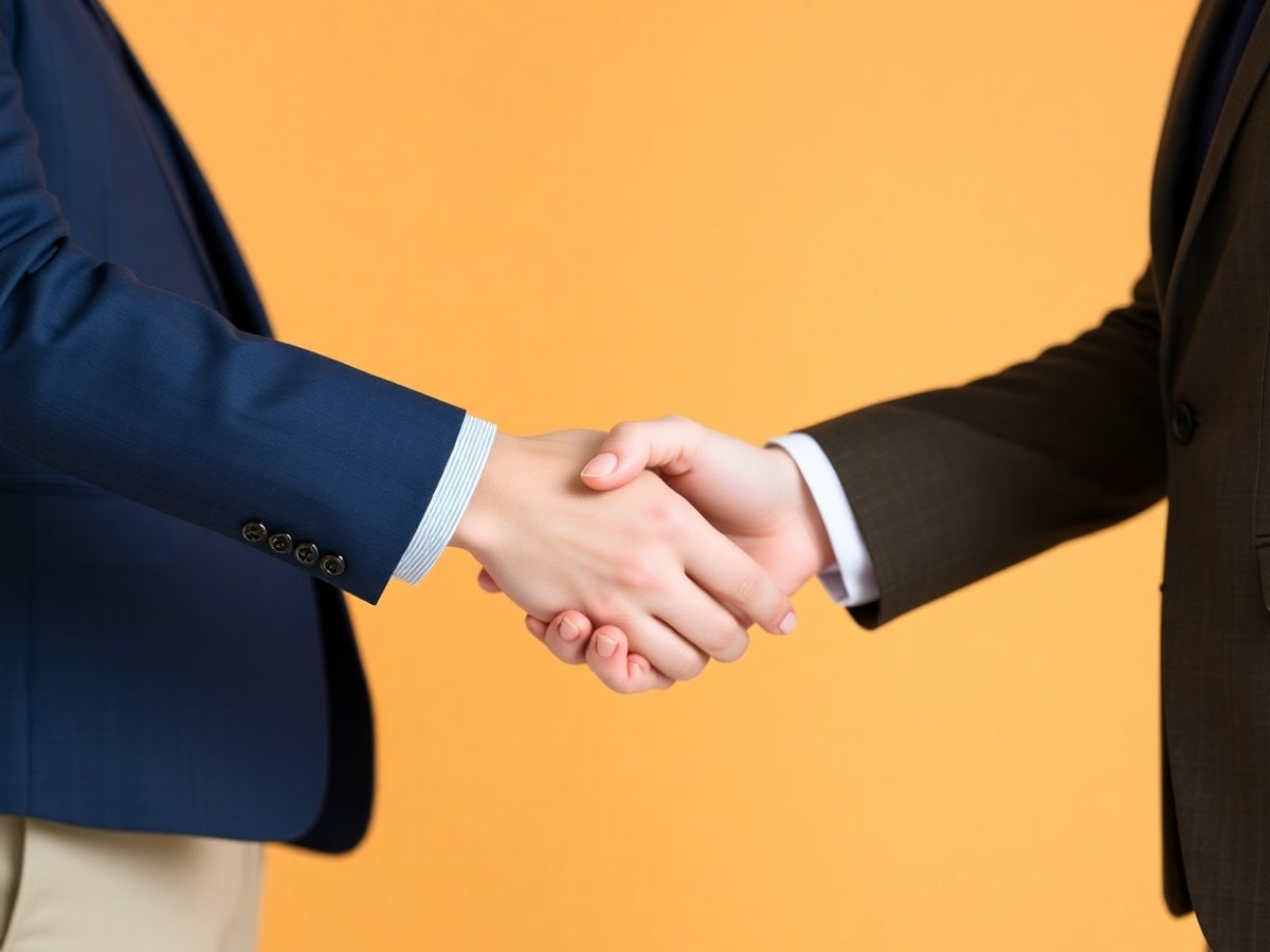 O pereche de mâini discutând un contract.
