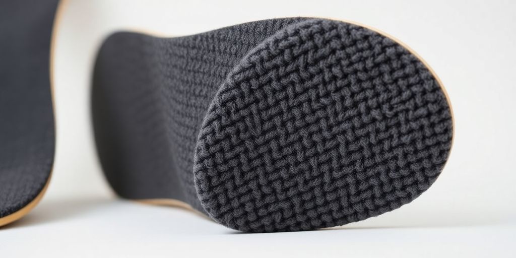 Soft cushion insoles with plush texture on a neutral background.