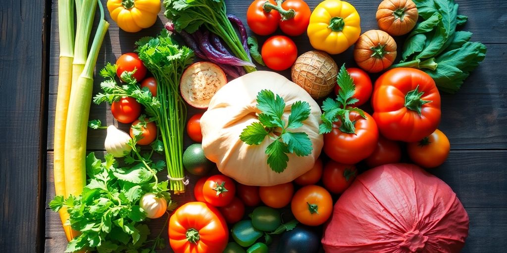 Fresh ingredients for a gourmet meal by the beach.