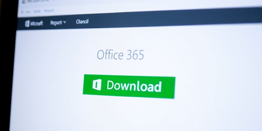 Microsoft Office 365 software download screen