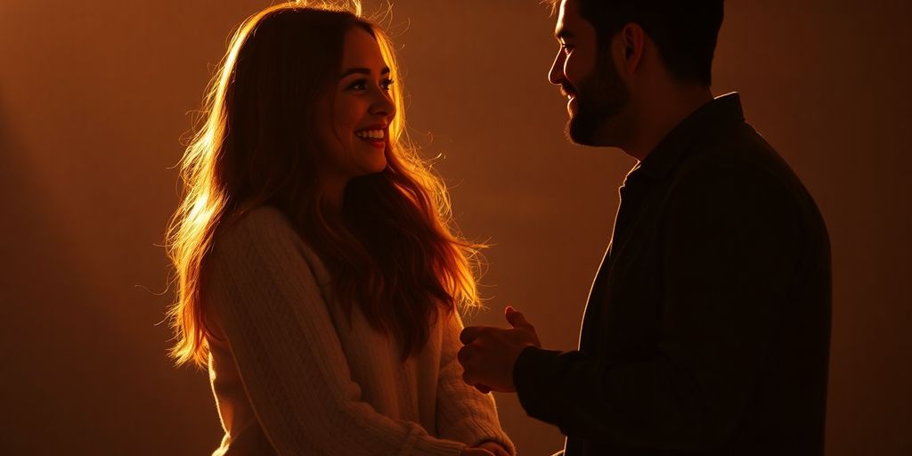 Couple sharing a warm embrace, symbolizing connection.