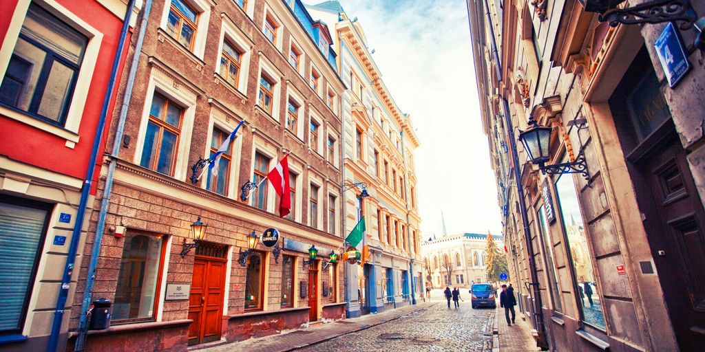 a street with buildings on both sides