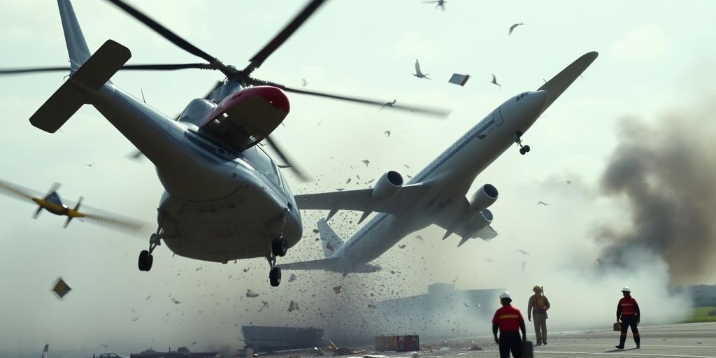 thumbnail Colisão entre helicóptero e avião Análise do acidente aéreo
