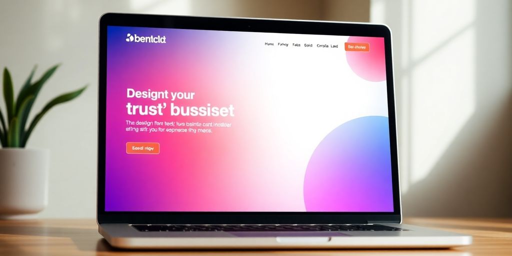 Modern web design on a laptop for local businesses.