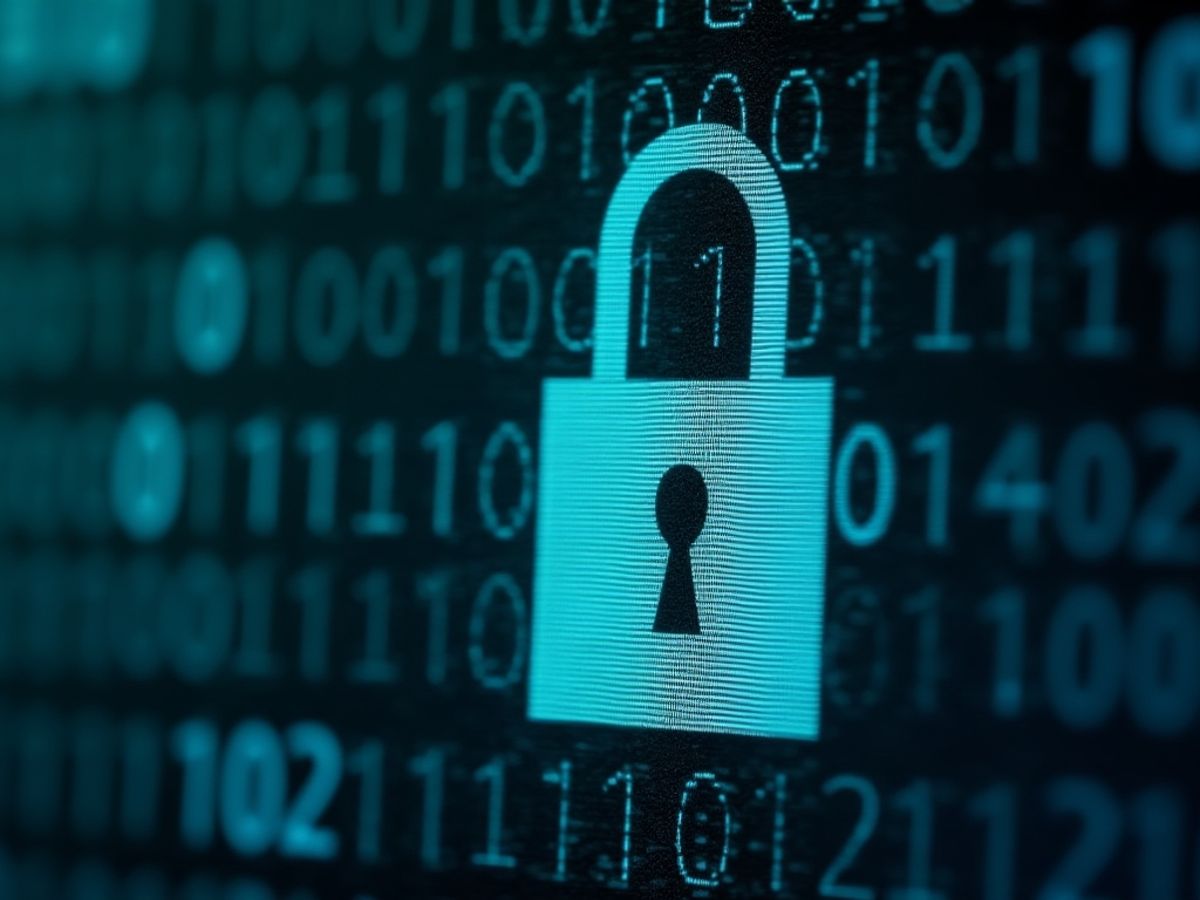 Lacăt digital pe ecranul unui computer.