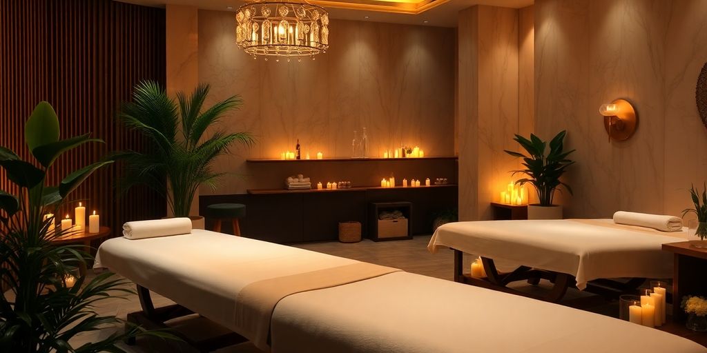 İstanbul'da huzurlu bir spa ortamı.