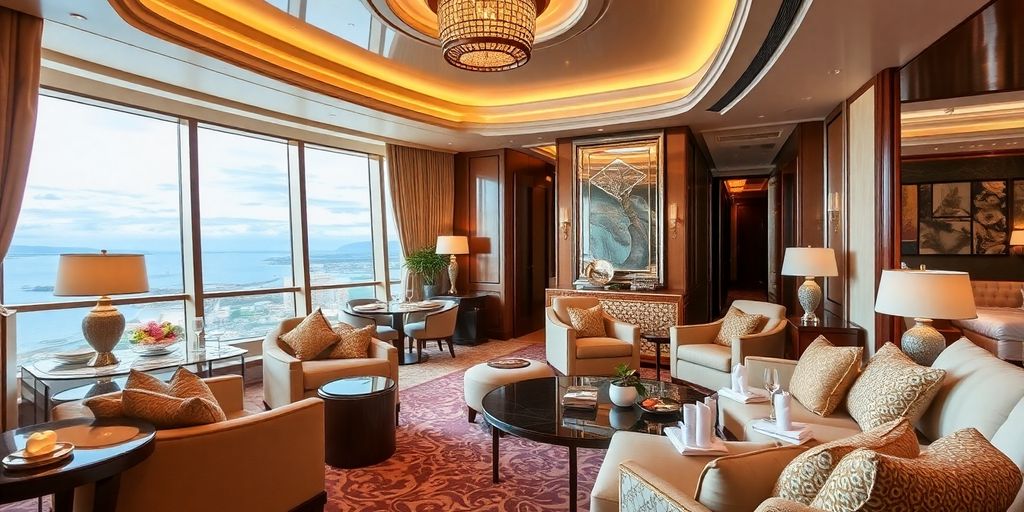 Luxurious scene of a high-end trip.