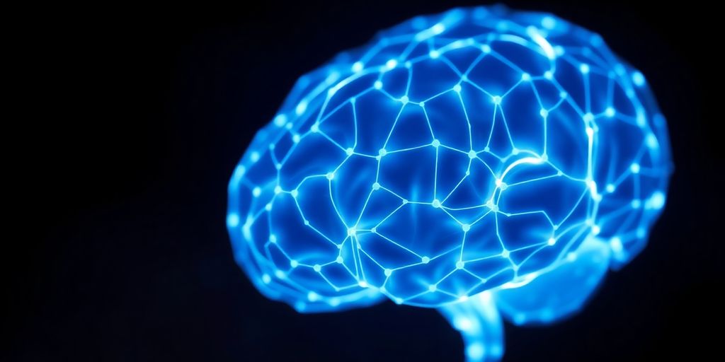 AI glowing brain