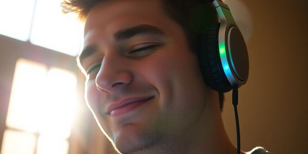 Man listening to music