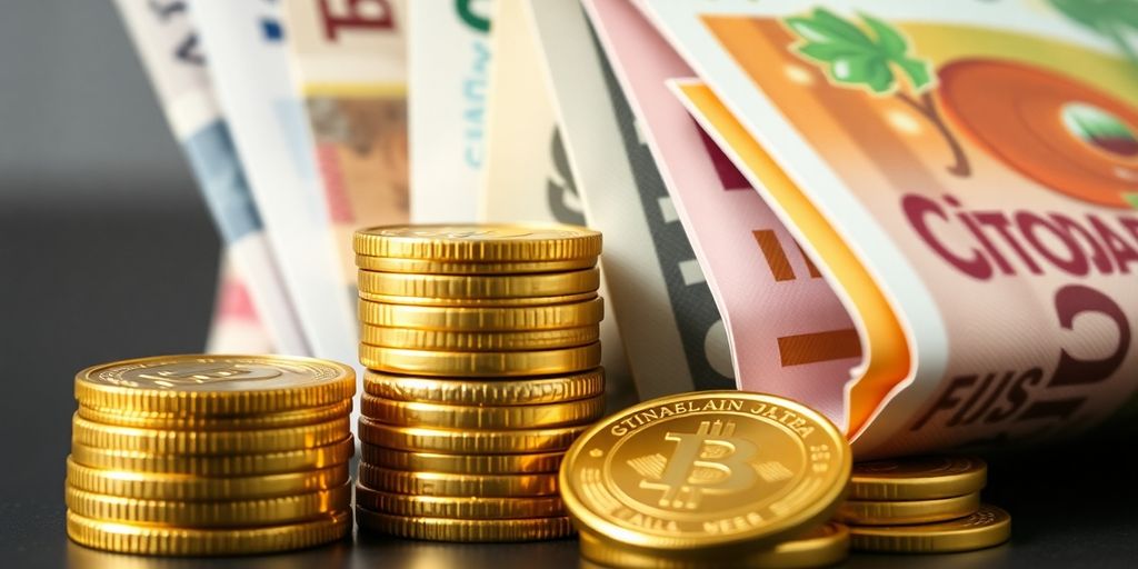 Pièces d'or et billets de banque