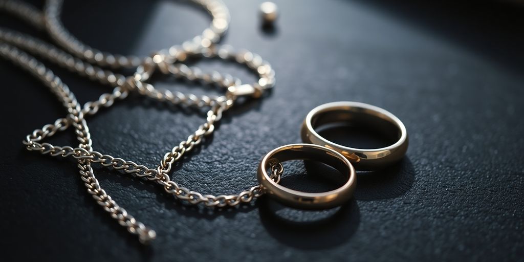 Close up of CRAFTD London jewelry.
