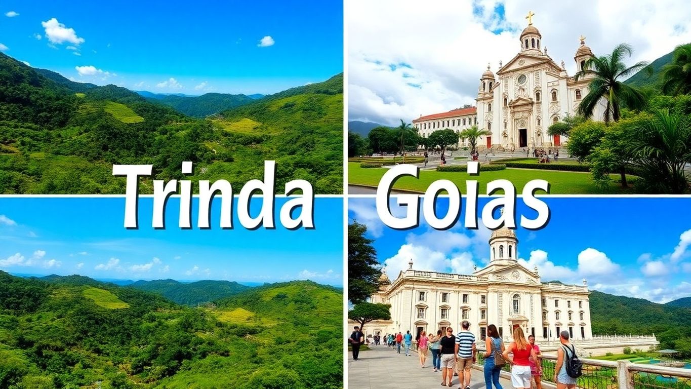Vista da Basílica em Trindade Goiás.