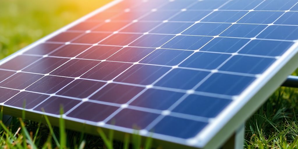 Panneau solaire au sol