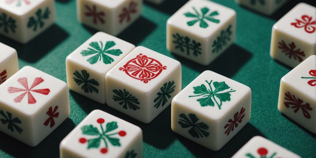 Person drawing Mahjong tiles with concentration and skill