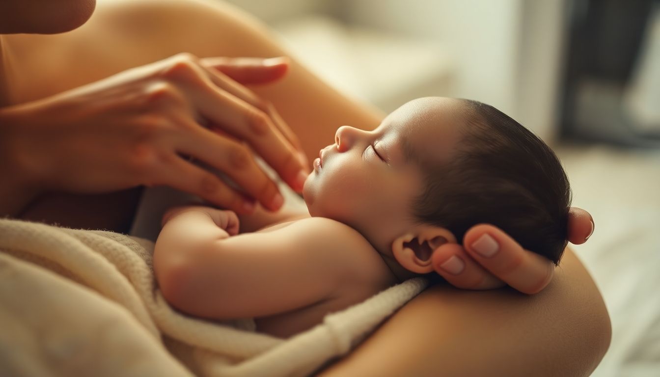 Mother and baby bonding.