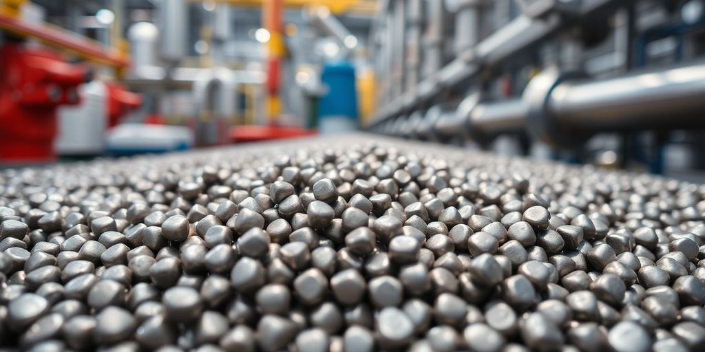 Catalyseur dans une usine chimique.