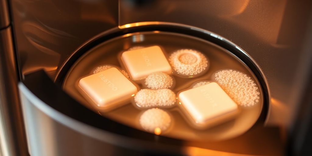 Tablets cleaning coffee machine, sparkling, new.