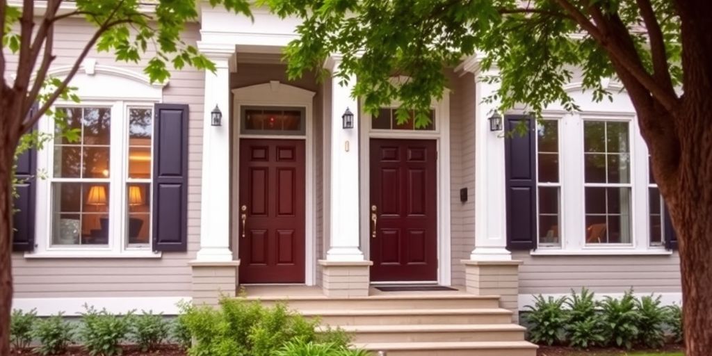 Modern remodeled home exterior with stylish design features.