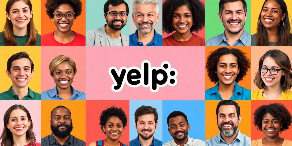 Diverse users expressing their Yelp experiences with emotions.
