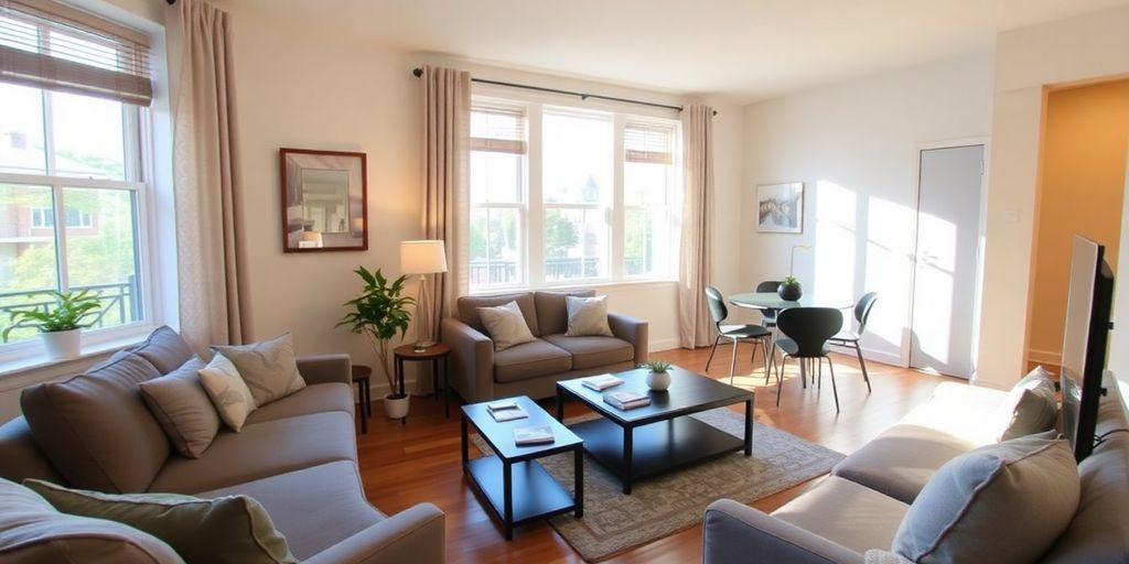 Modern apartment for short-term rental.