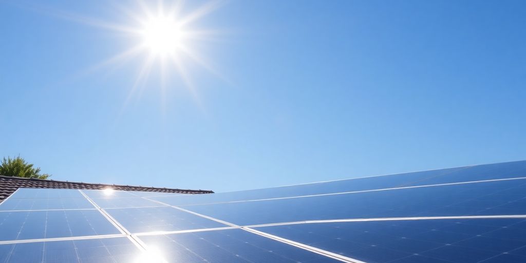 Solar panels on roof